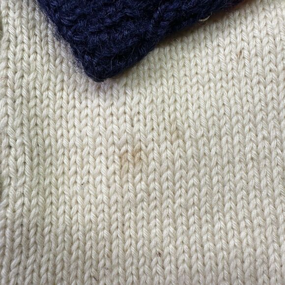 Vintage Scandinavian Hand-Knit Wool Cardigan Norway Style Nordic Sweater M - Picture 3 of 7